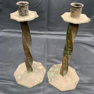 ARTS AND CRAFTS CANDLESTICKS