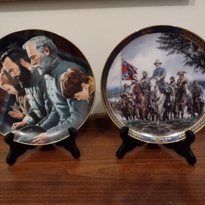 Pair of Civil War Commemorative Collector Plates