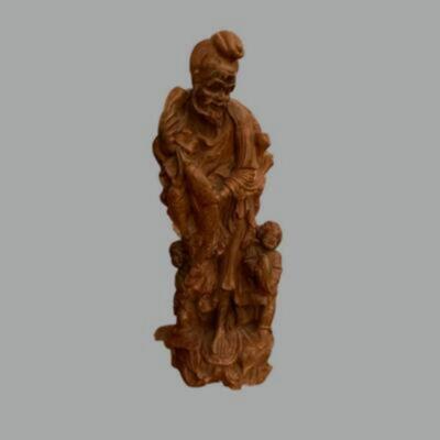 Carved Wood Chinese Fisherman - 23