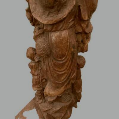 Carved Wood Chinese Fisherman - 23