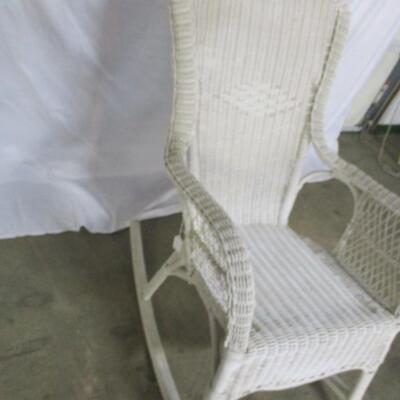White Wicker Rocking Chair