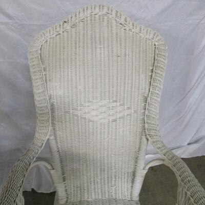 White Wicker Rocking Chair