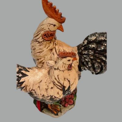 Double Rooster Ceramic Piece