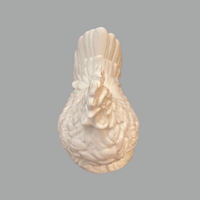 Pretty White Ceramic Hen