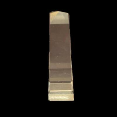 Two Contemporary Crystal Obelisks - 9.5" and 8.5"