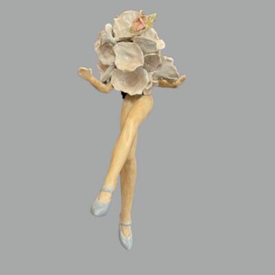 Susan Bergman Sitting Oyster Mushroom Sculpture - 3"
