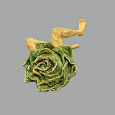 Susan Bergman Artichoke Legs Sculpture - 6"