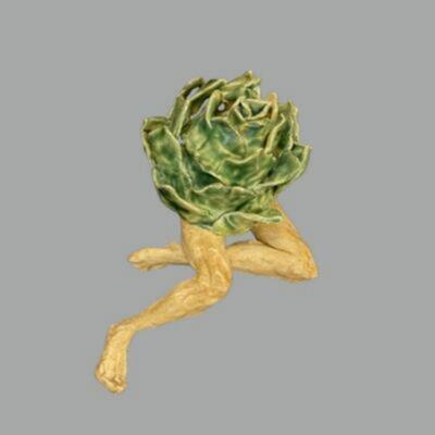 Susan Bergman Artichoke Legs Sculpture - 6"