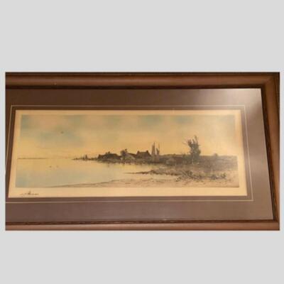Original Pen and Ink Framed