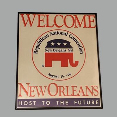 Vintage New Orleans Official Republican Convention Print from 1988