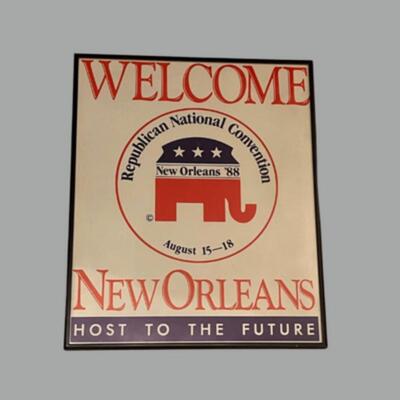 Vintage New Orleans Official Republican Convention Print from 1988