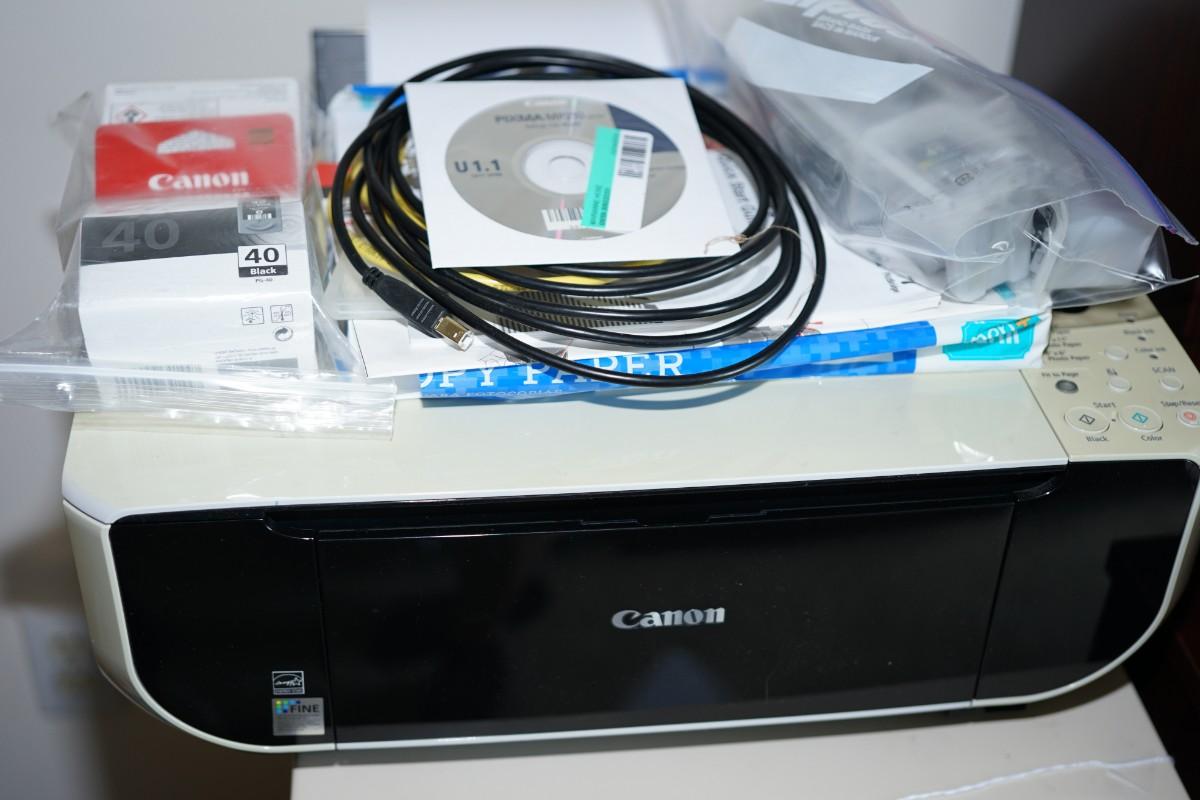 CANON PIXMA MP210 /EXTRA CARTRIGES /CD DOWNLOAD ALL COMPETE. OPEN