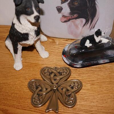 BORDER COLLIE GROUPING TO INCLUDE A BORDER COLLIE BUTTER DISH ?!