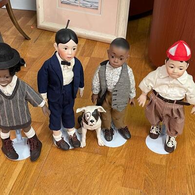 Vintage Little Rascals Doll Set with Stands