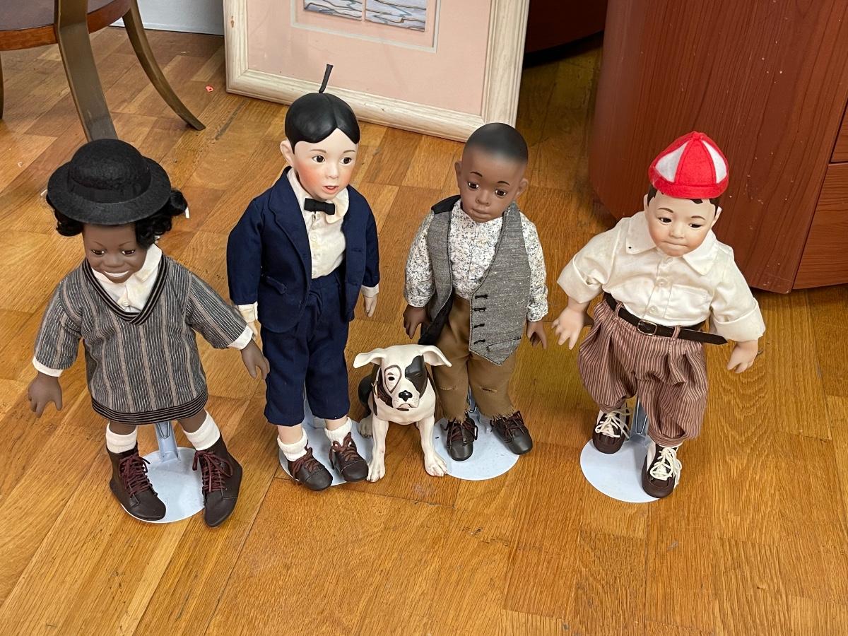 Vintage Little Rascals Doll Set with Stands