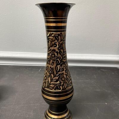 Brass Etching Metal Vase