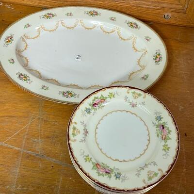 Vintage Noritake 9 Piece Plate Set