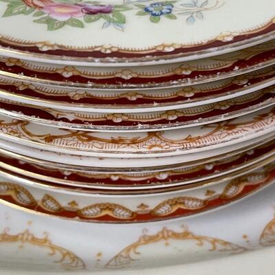 Vintage Noritake 9 Piece Plate Set