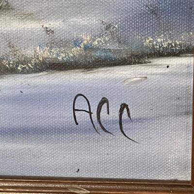 Signed Original Acrylic Indian Teepee