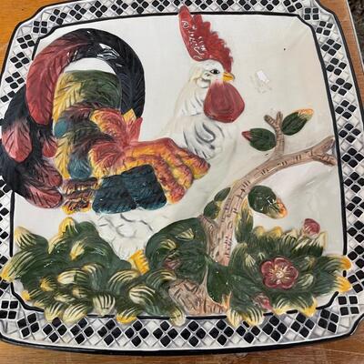 Cute Rooster Platter
