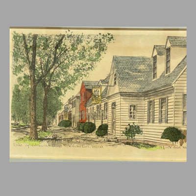 Vintage Limited Print, A.P. Dedula: Duke of Gloucester Street, Williamsburg, Virginia