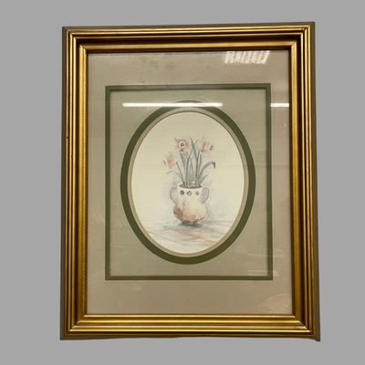 Vintage Framed Flower Picture