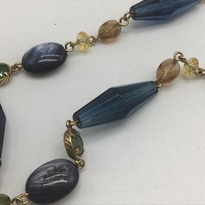 Blue Ralph Lauren Glass Beaded Necklace