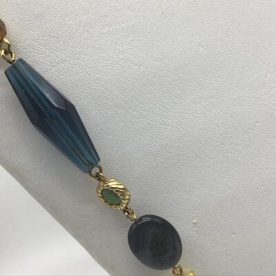 Blue Ralph Lauren Glass Beaded Necklace