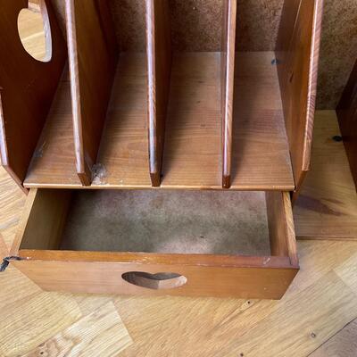 Vintage Wood Mail Organizer