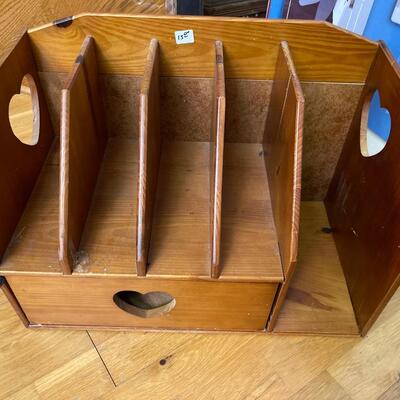 Vintage Wood Mail Organizer