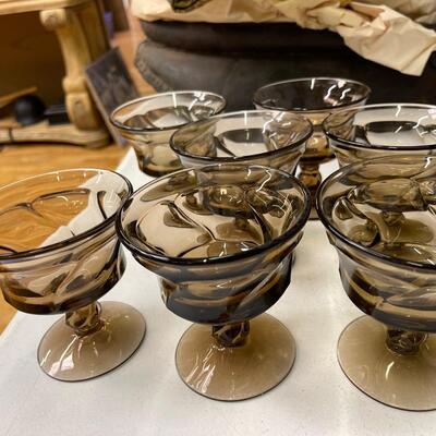 Vintage Fostoria Jamestown Large and Small Parfait Glasses