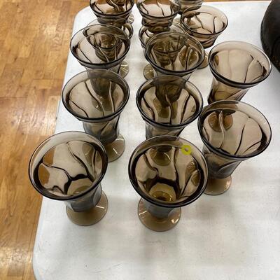 Vintage Fostoria Jamestown Large and Small Parfait Glasses