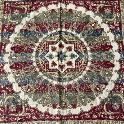 Mid Century Moorish Silk Textile From Granada Spain
