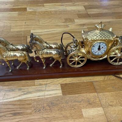 Decor Only Cinderella Carriage Clock