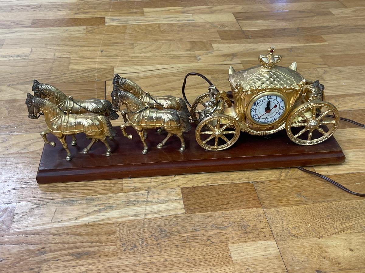 Decor Only Cinderella Carriage Clock