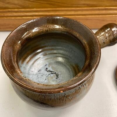 Vintage Stoneware Soup Bowl with Lid