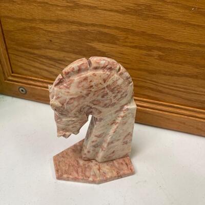 One Marble Horse Bookend