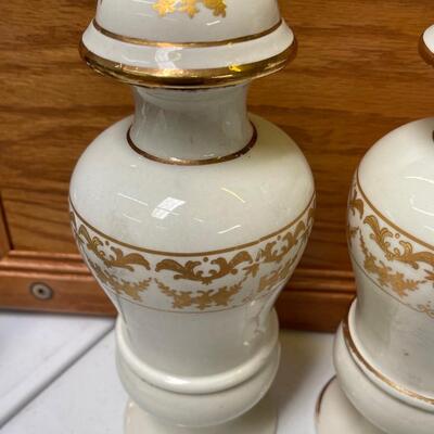 Two Made in Italy Urns with Lids