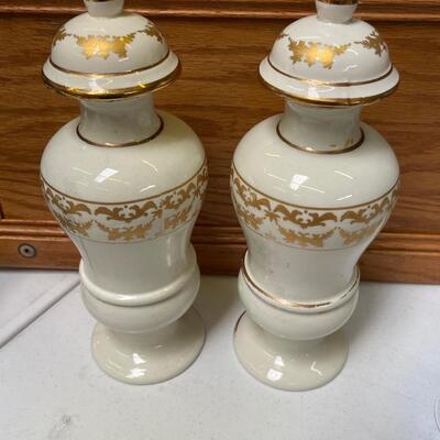 Two Made in Italy Urns with Lids
