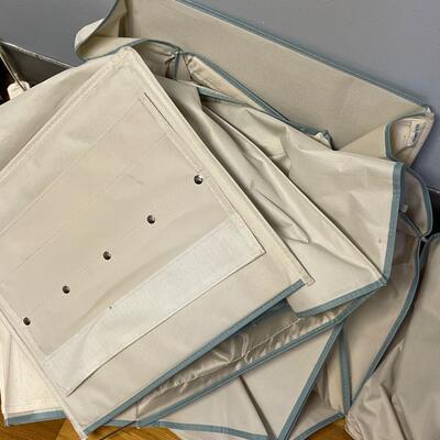 Two hanging closet storage