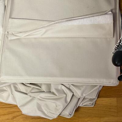Two hanging closet storage