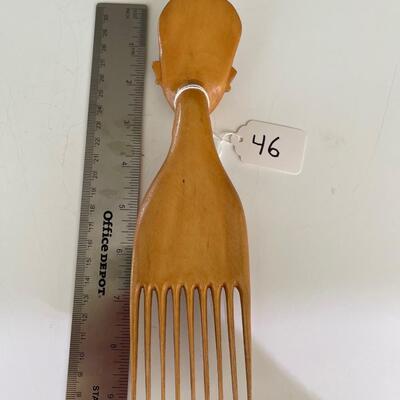 African / Oceanic  carved wooden comb #46