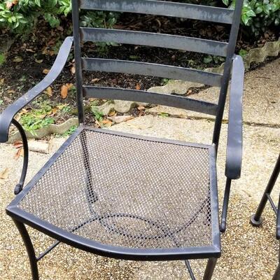 Lot #157  Pair of Two Matched Metal Outdoor Armchairs