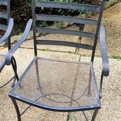 Lot #157  Pair of Two Matched Metal Outdoor Armchairs