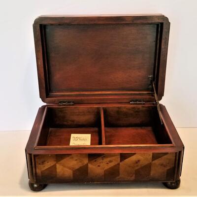 Lot #160  Gorgeous Hinged Marquetry Box - Contemporary