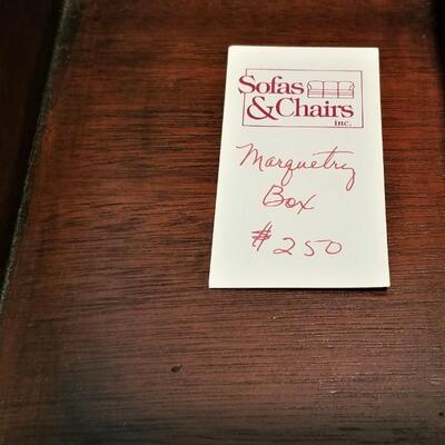 Lot #160  Gorgeous Hinged Marquetry Box - Contemporary