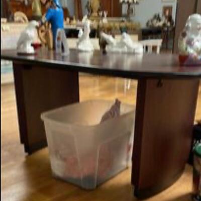 Conference table or small desk.  Legs come off for transport with tools-69 x 36 x 30