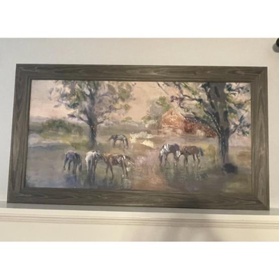 Daybreak on the farm by Marilyn Hageman-Original Acrylic