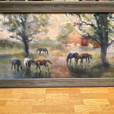 Daybreak on the farm by Marilyn Hageman-Original Acrylic