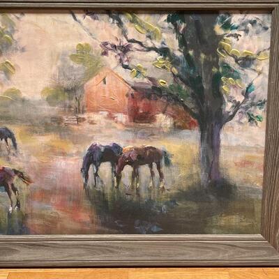 Daybreak on the farm by Marilyn Hageman-Original Acrylic
